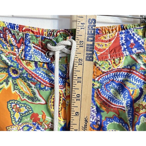 Polo Ralph Lauren Multicolor Paisley Swim Trunks Men’s XXL Drawstring Clean  - Picture 4 of 7